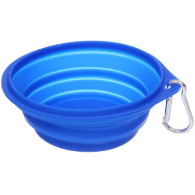 Миска складная силиконовая с карабином «Мой Бро», цвет синий, 350мл, 12,5*7,5*4см