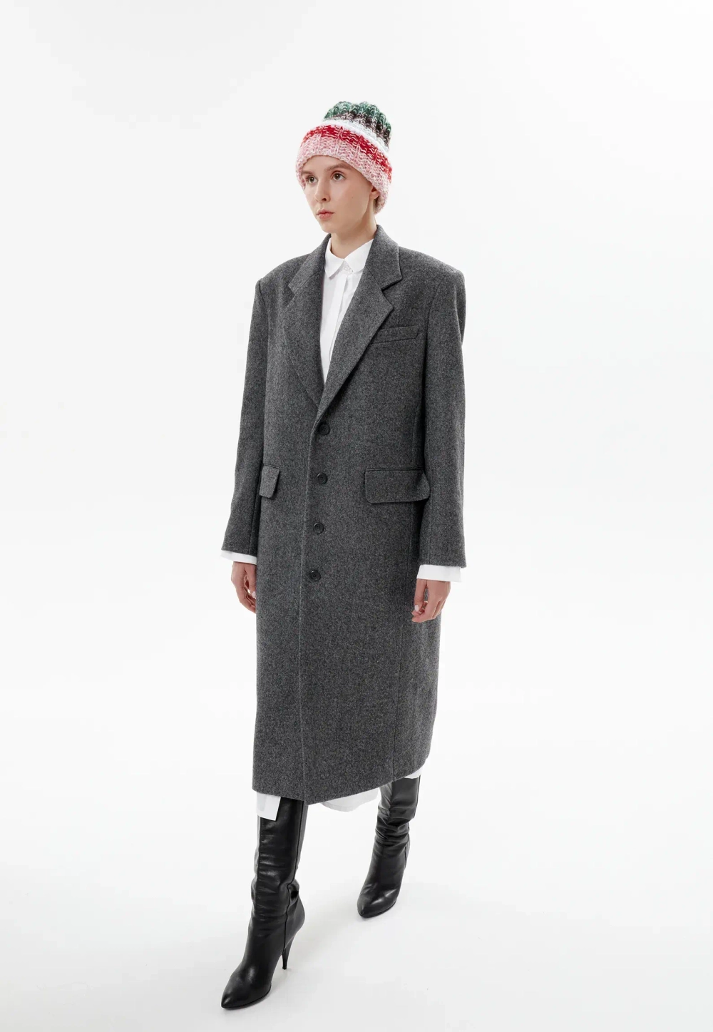 Классическое пальто, серый