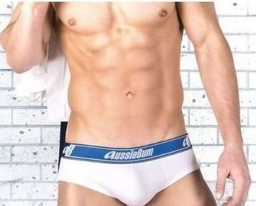 Мужские трусы брифы белые Aussiebum Flex White Brief