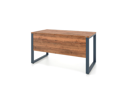 Стол прямой ЗЕТА PRO с экраном ЛДСП дуб галифакс олово