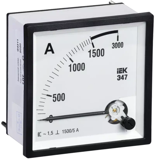 Амперметр Э47 1500/5А кл. точн. 1,5 96х96мм ИЭК  IPA20-6-1500-E