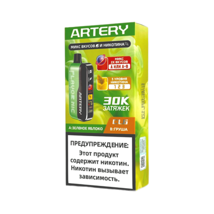 Artery CL6 Flavour+nic Зелёное яблоко/груша 30000 затяжек 20мг (2%)