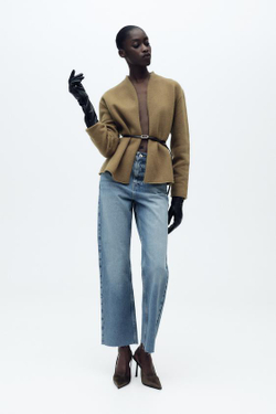 ZARA ДЖИНСЫ Z1975 STRAIGHT LEG HIGH WAIST, ИНДИГО