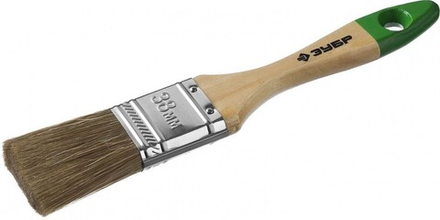 Кисть плоская ЗУБР "ЛАЗУРЬ-МАСТЕР" смешанная щетина, 38мм
