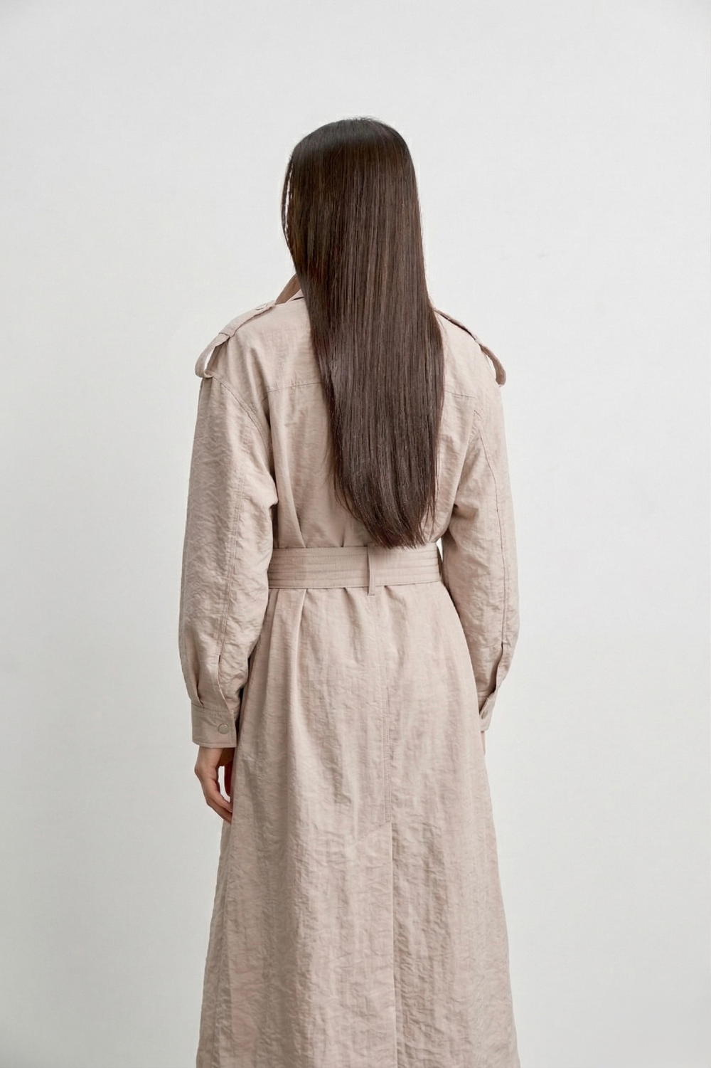 Тренч TEONA длинный, бежевый