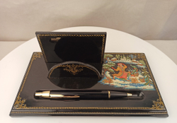 Визитница настольная с ручкой "Емеля" №1