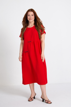 Платье женское 1843ЮП, красный #527Кр051843ЮП