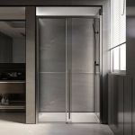 Душевая дверь Veconi Premium Trento PTD30-GR-150-01-C4 прозрачная/профиль брашированный графит