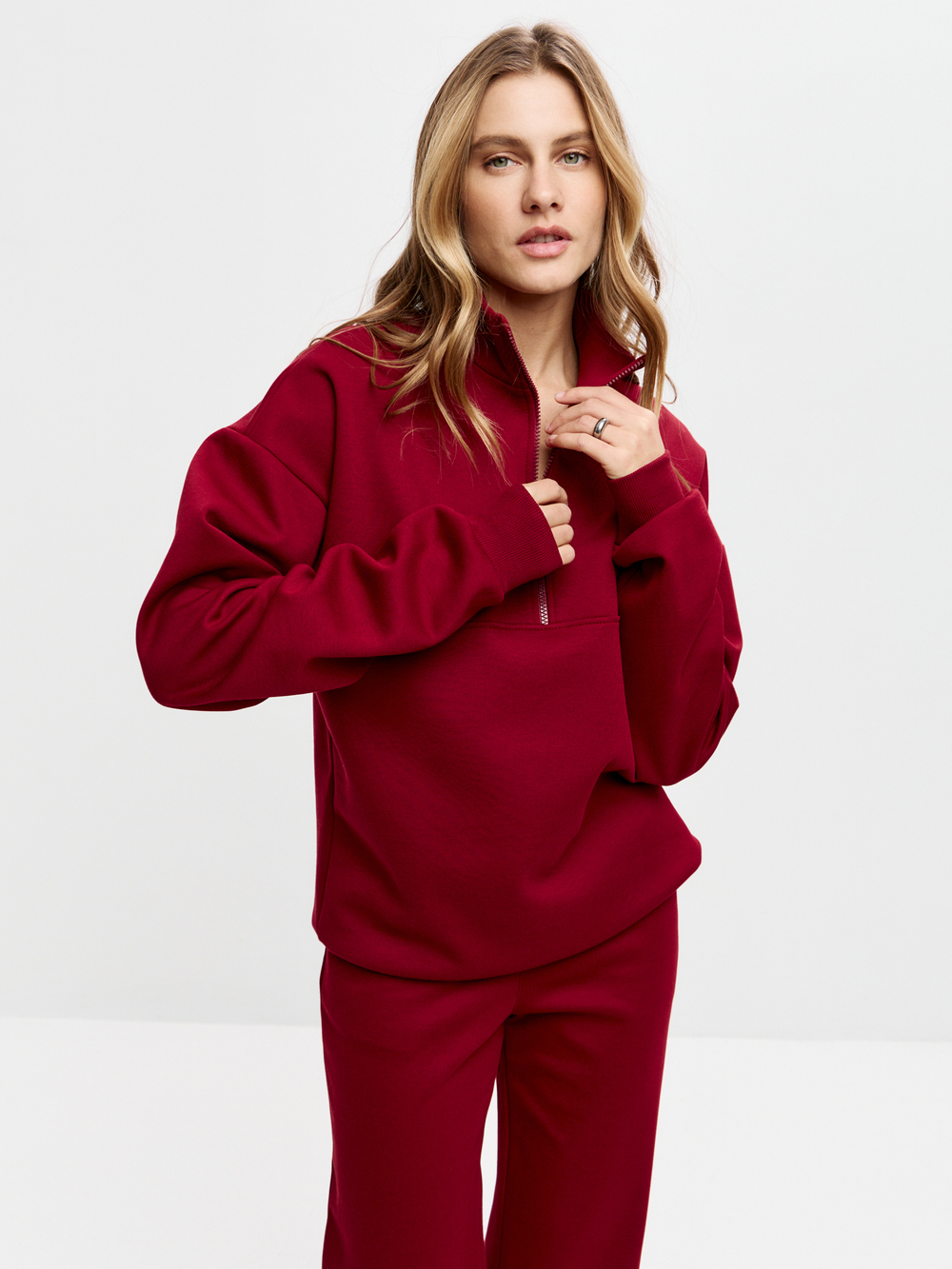 Бордовый свитшот Reed