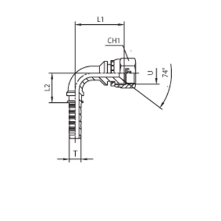Фитинг DN 16 JIC (Г) 7/8 (90)