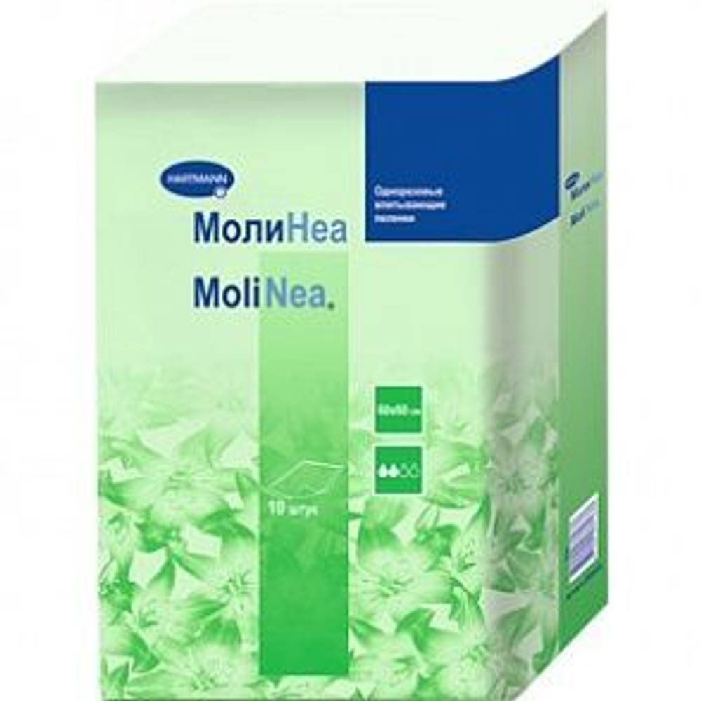 MoliNea - МолиНеа - Впитывающие пеленки: типоразмер 60 х 60, 130 г/м2, 10 шт.