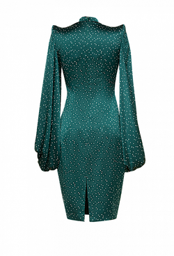 Платье-футляр зеленое 08-02-21SS