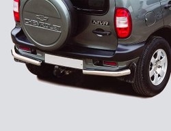 Защита заднего бампера «Уголки цельные» (Ø=63,5 мм), Chevrolet Niva (- 03.2009) (нержавеющая сталь)