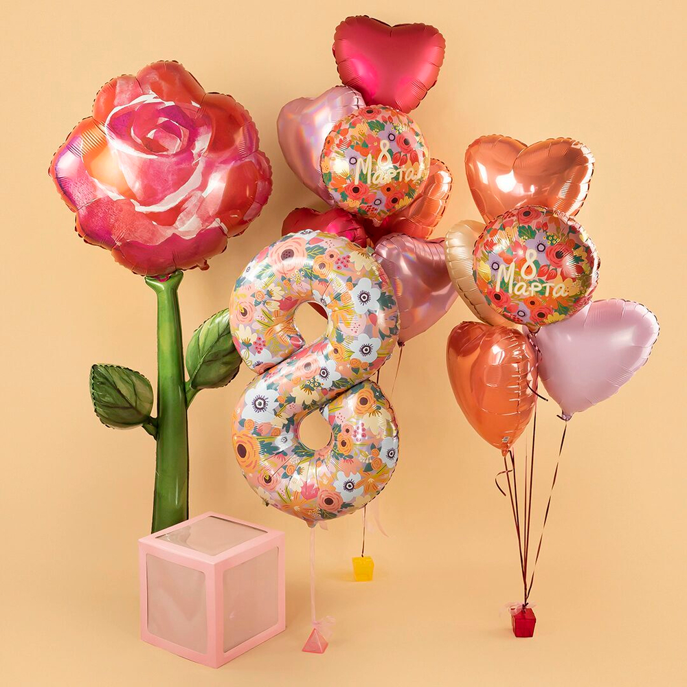 Фольгированные шары Цветочный вальс