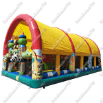 Надувной батут "Зверята с крышей" 11*7*6 м