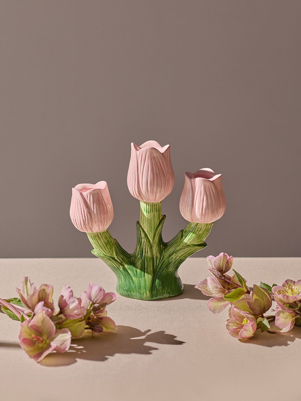 Подсвечник Floret для трех свечей из коллекции Blossom, 20 см