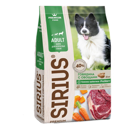 Сириус Взрослые собаки Говядина с Овощами 1кг. развес
