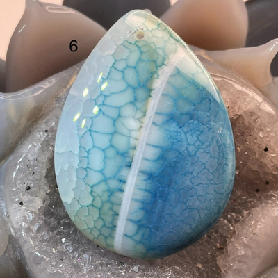 46897 Агат Кулон капля 55-60мм