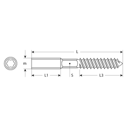 ЗУБР М10 x 100 мм, 600 шт, сантехническая шпилька (37870-10-100-600)