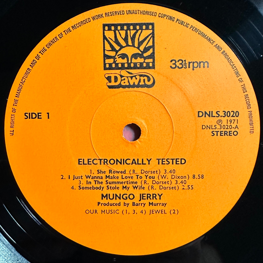 Mungo Jerry - Electronically Tested (Англия 1971г.)