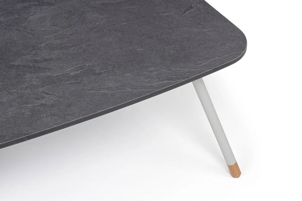 "Верона" журнальный стол из HPL 120х65, H40, каркас светло-серый (RA L7035) муар, цвет столешницы "серый гранит"