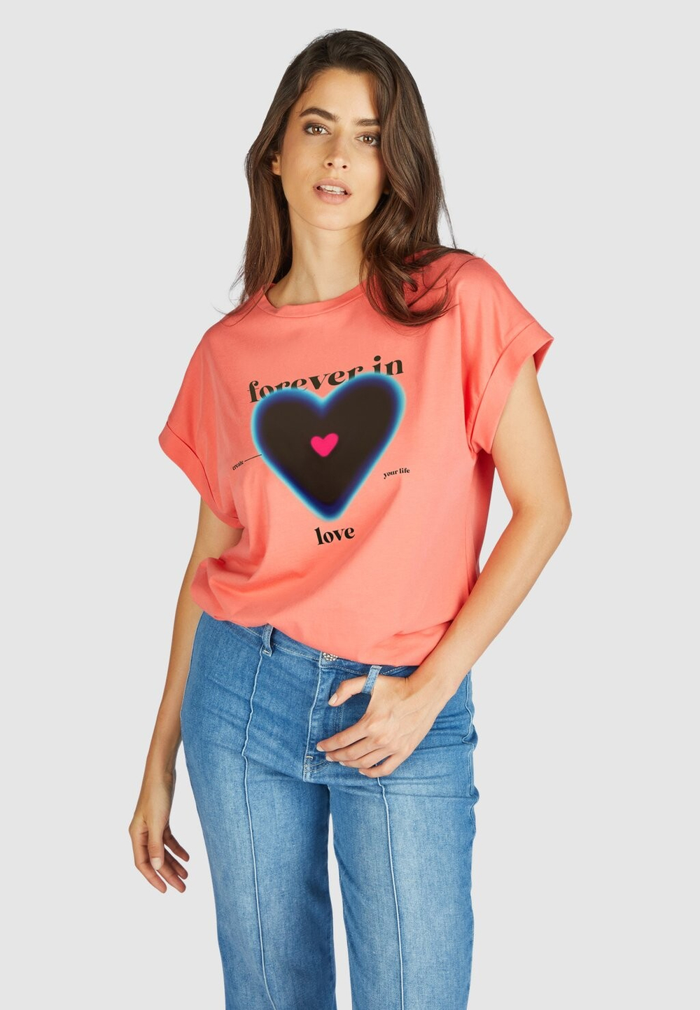 Футболка MARC AUREL 7521 кораловый сердце