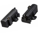 Две щетки двигателя стиральной машины 5x13x41,5 контакт вверх ZANUSSI в чёрном корпусе