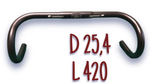 Руль шоссейный (баранка) алюминий 6061, D25,4, цвет черный FMF Sport