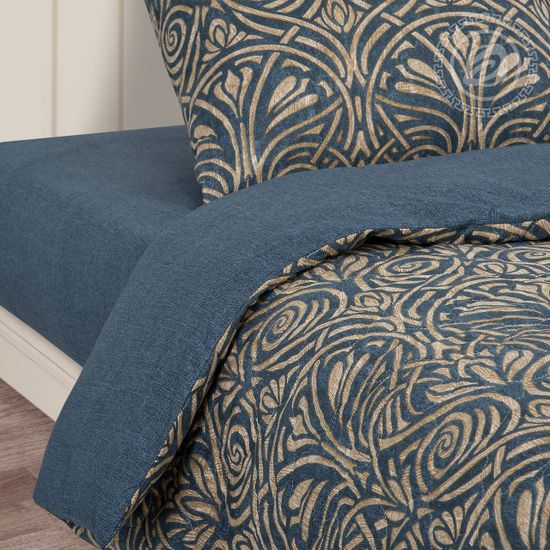 Полуторный комплект постельного белья Мадрид поплин Зима-Лето