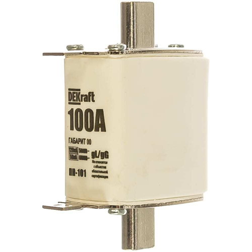 21306 ПН101-33-00-100А предох.ножевой DEKraft