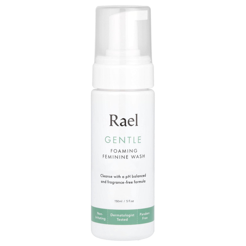 Rael, Натуральное пенящееся средство для женской гигиены, для чувствительной кожи, без отдушек, 150 мл (5 жидк. унц.)