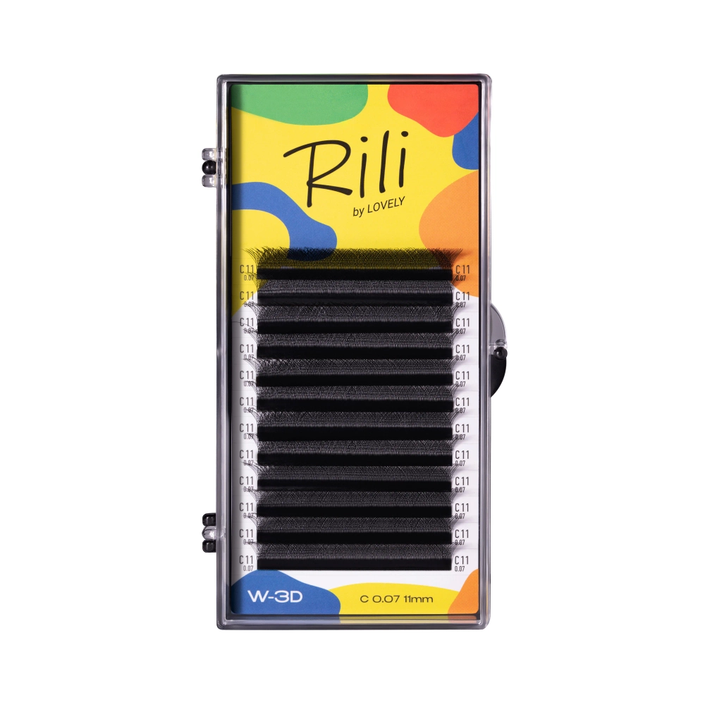 Ресницы черные в пучках W3D RILI MIX 12 линий