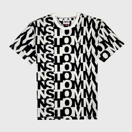 Футболка Tommy Jeans Tommy Logo AOP Black/White