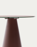 Журнальный столик Wilshire из стекла и стали терракотовый Ø50cm