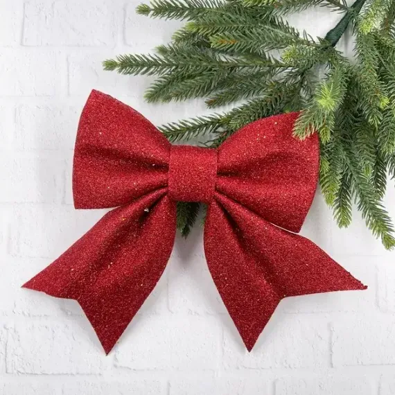 Бант Марго 20x24 см., 1 шт., красный, Christmas DeLuxe (86833)