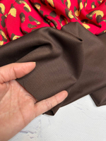 Костюмно-плательная смесовая однотонная поливискоза (64%полиэстер/33%вискоза/3%эластан, Табак, 149, 285 гр/м2)