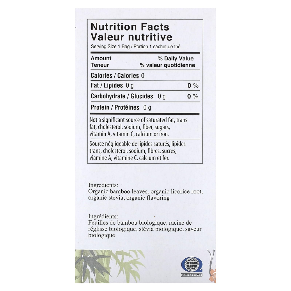 Uncle Lee's Tea, органический бамбуковый чай с экзотическими фруктами, без кофеина, 18 чайных пакетиков, 28,8 г (1,02 унции)