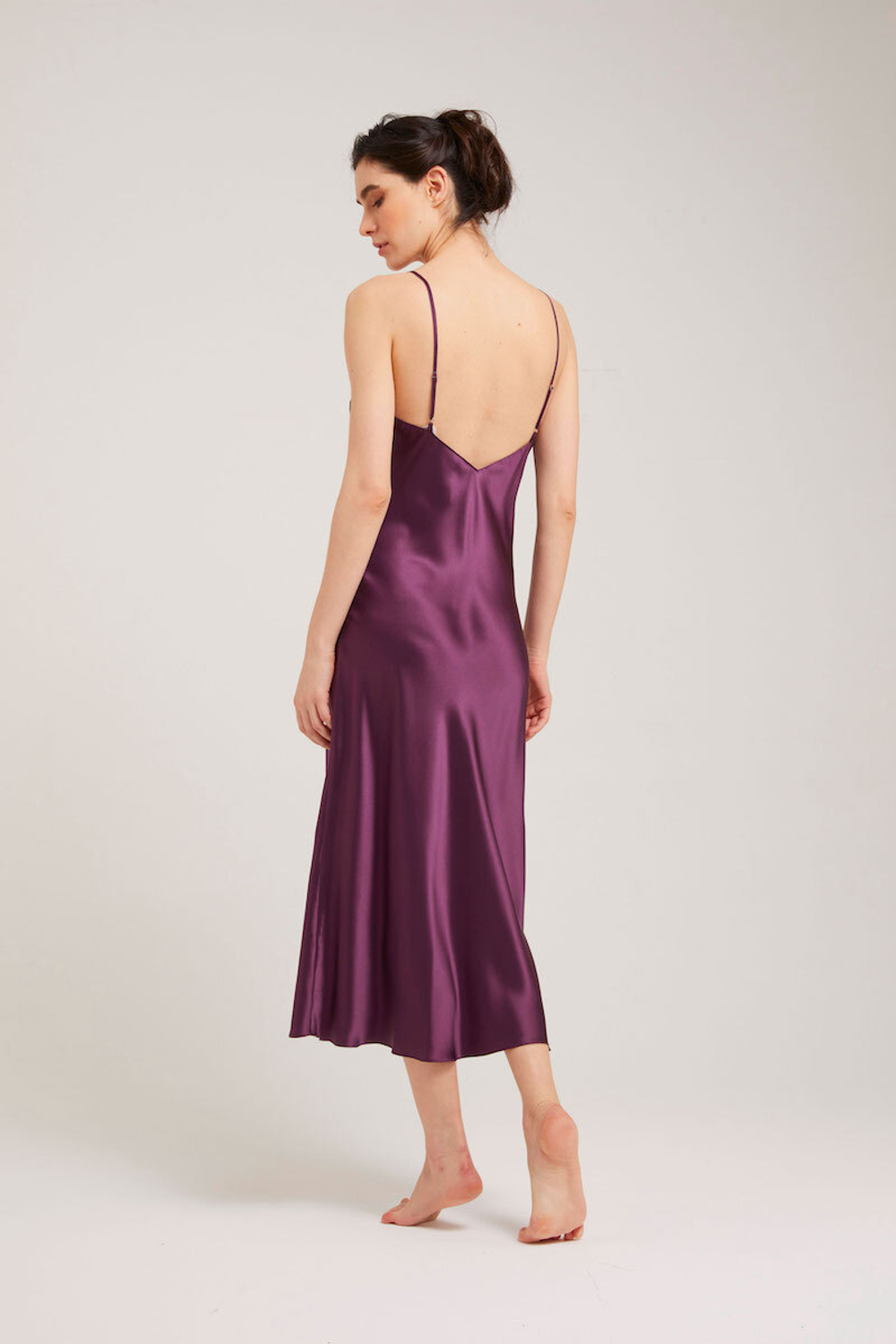 Сорочка Vivis Louise plum-black фиолетовая