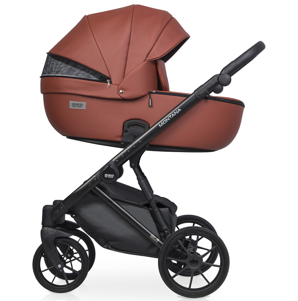 Детская коляска Riko Basic Montana Ecco 3 в 1 17 Maroon (т.бордовый)