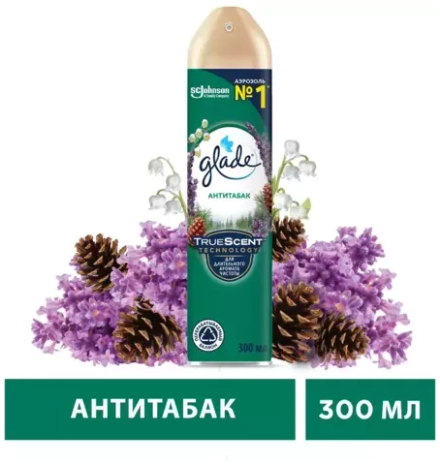 Glade освежитель воздуха Антитабак, 300 мл