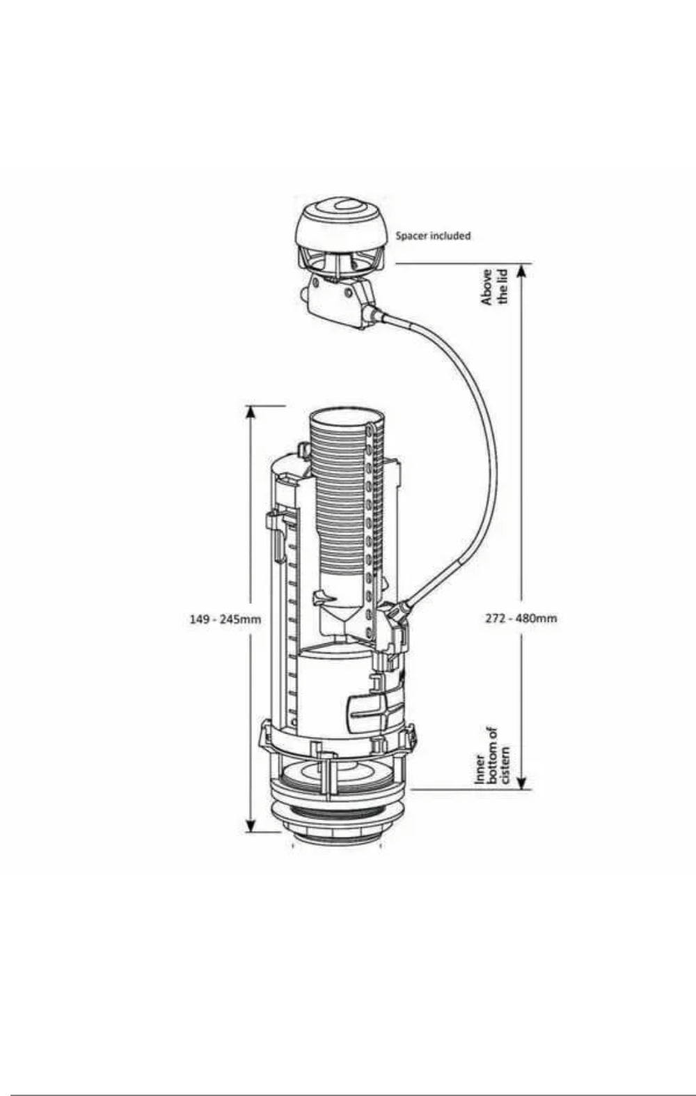 Смывной механизм Siamp Optima 50 с тросиком 32500007s