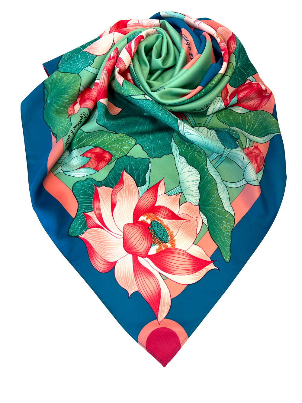 Платок «Лебединое озеро лотосов»