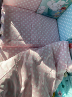 Комплект постельного белья 17-ти предметный "Мир детства" (подушечки), ЗАЙКИ С ЦВЕТАМИ, поплин