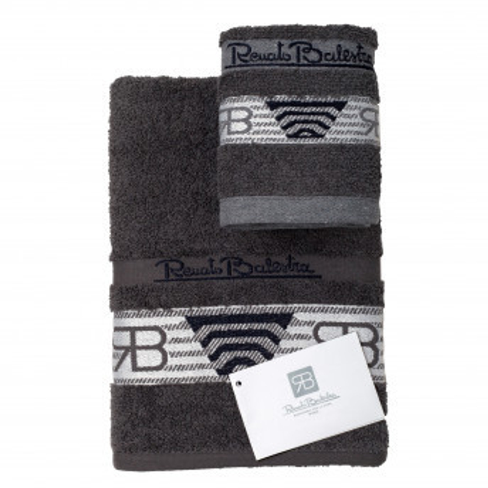 Набор полотенец 2шт Renato Balestra Луна Grigio scuro темно-серый