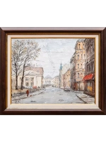 Картина маслом "Караванная улица" Стеняев