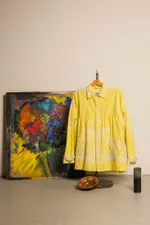 Рубашка Soeurs Mustard Yellow Long Sleeve Shirt
