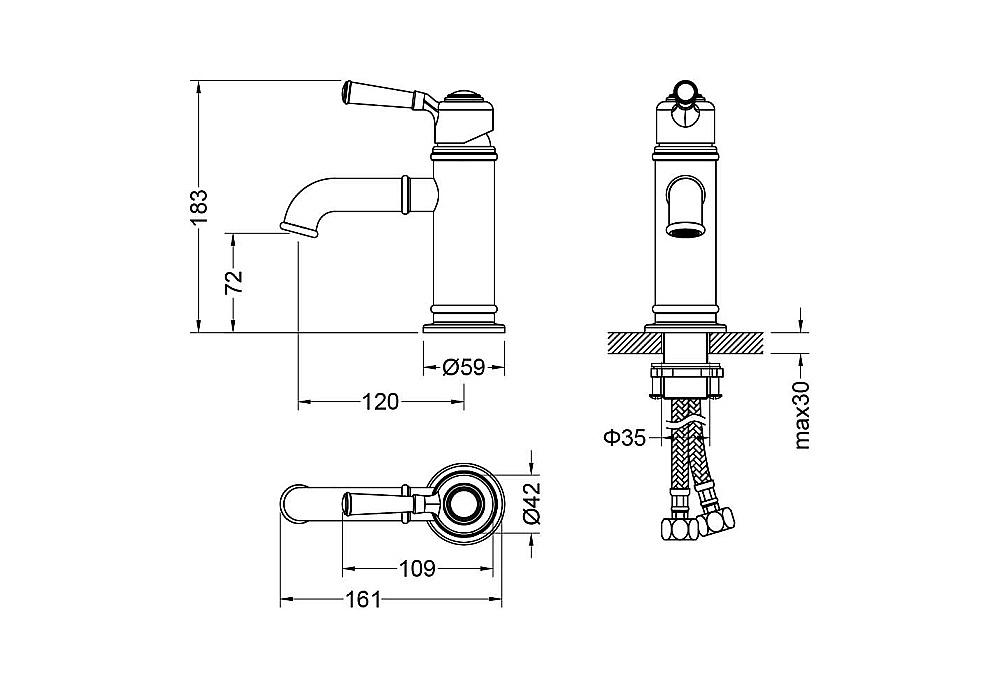 Набор смесителей Aquatek КЛАССИК Set 3 в 1 (AQ1510CR+AQ1540CR+AQ2020CR) хром