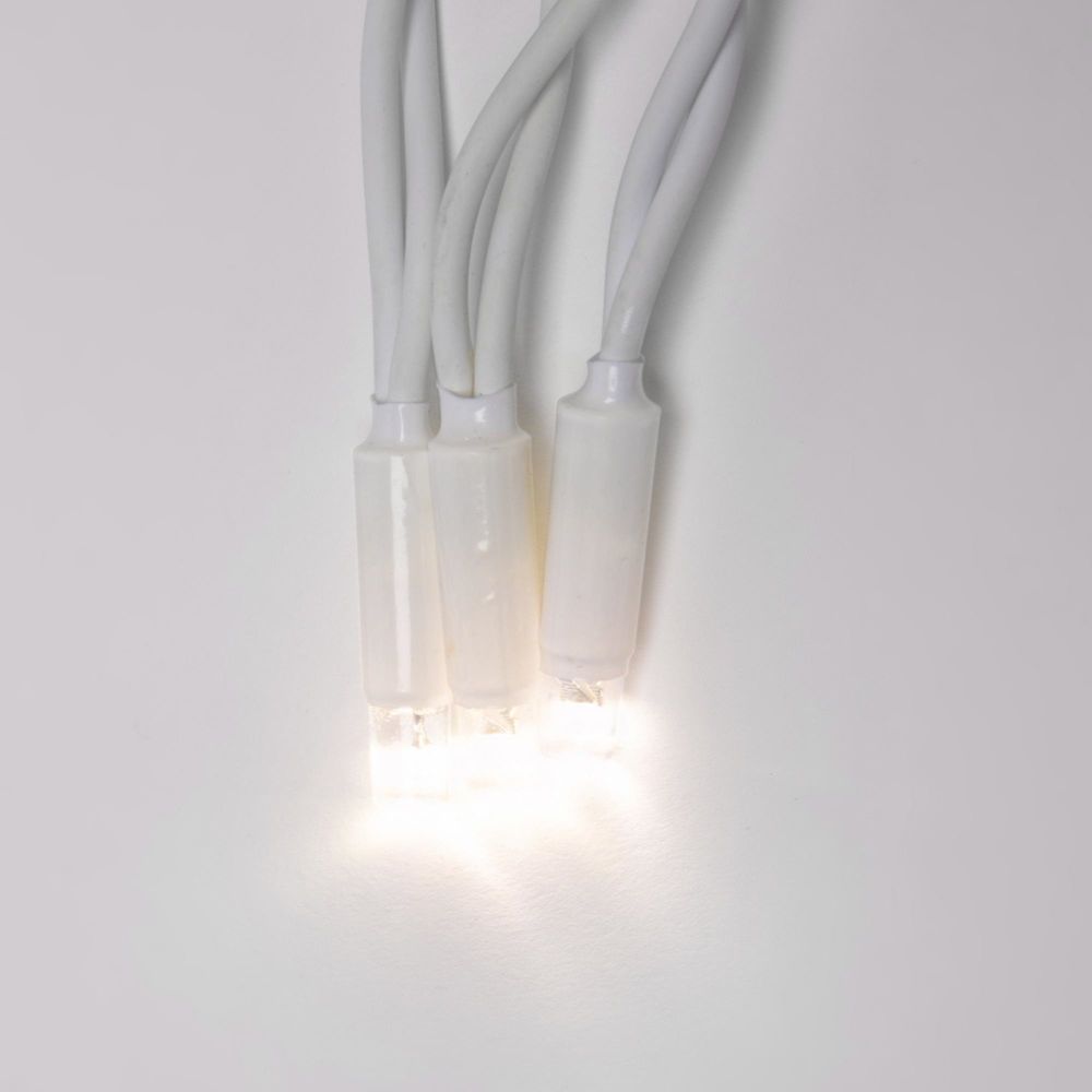 ULD-B3010-200-TWK WARMWHITE IP67 Бахрома светодиодная с эффектом мерцания. 3м. Соединяемая. 200 светодиодов. Теплый белый свет. Провод белый. TM Uniel.