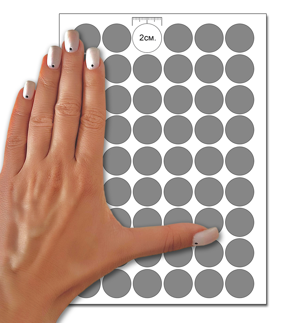 Серые виниловые наклейки для маркировки Policomprint М4, 20 мм.