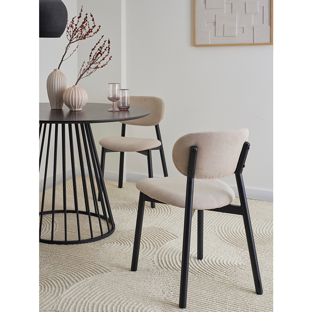 Стул Bergenson Bjorn Round, рогожка, ванильный